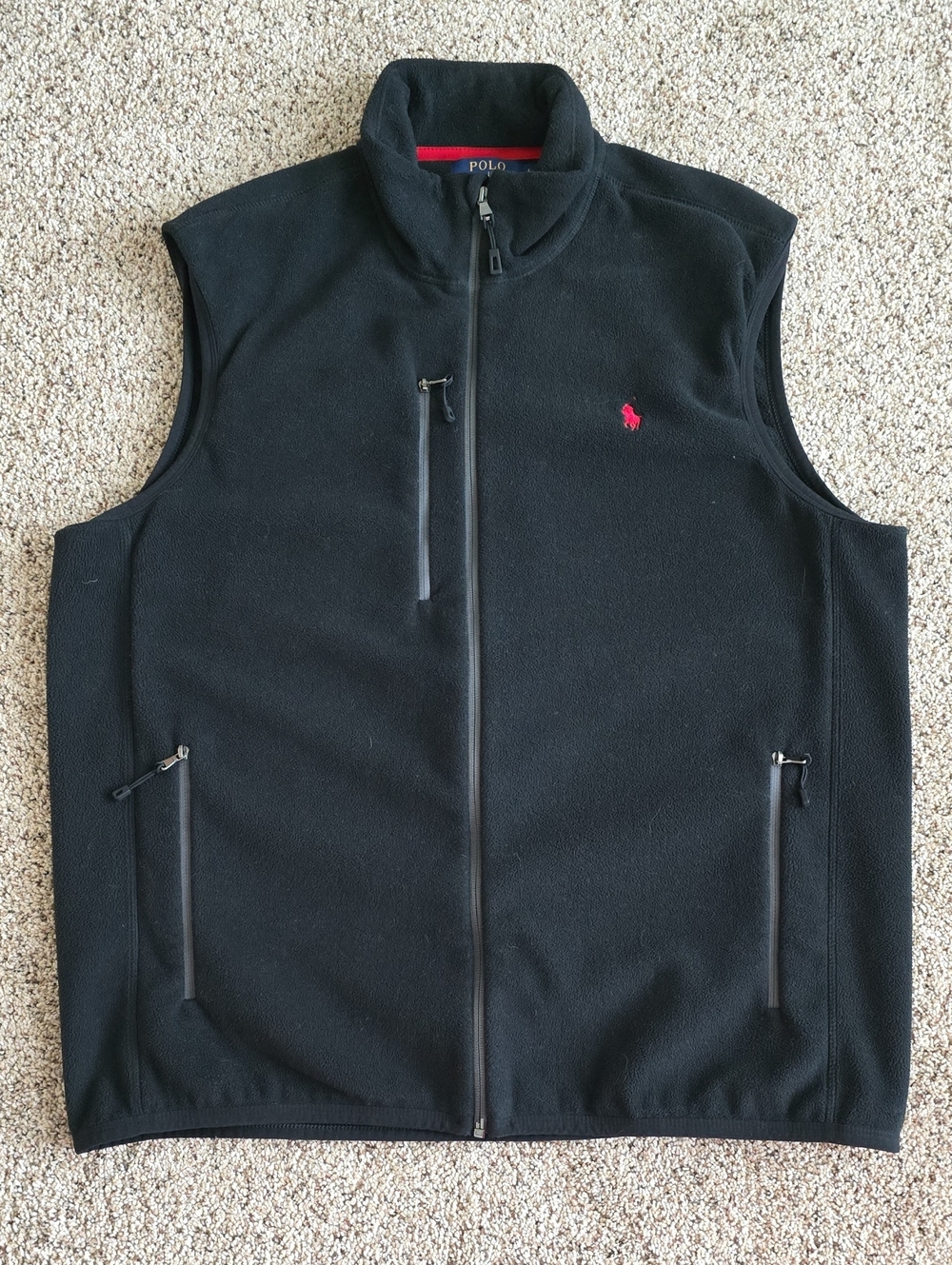 Polo Ralph Lauren Sz L Performance Fleece Vest Black